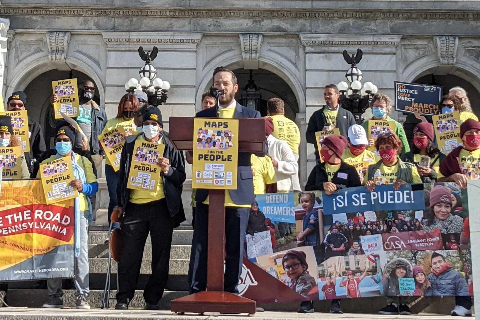 Rabbi Eli Freedman For the People Redistricting Map Launch Rally in Harrisburg, PA