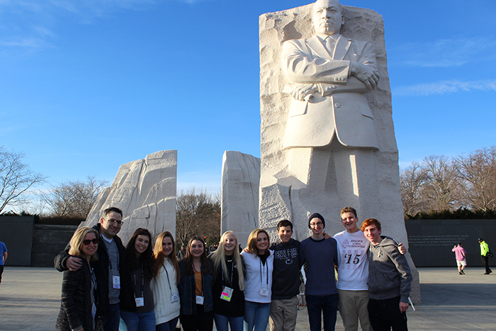 Teen LTaken particpants at Martin Luther King Jr memorial