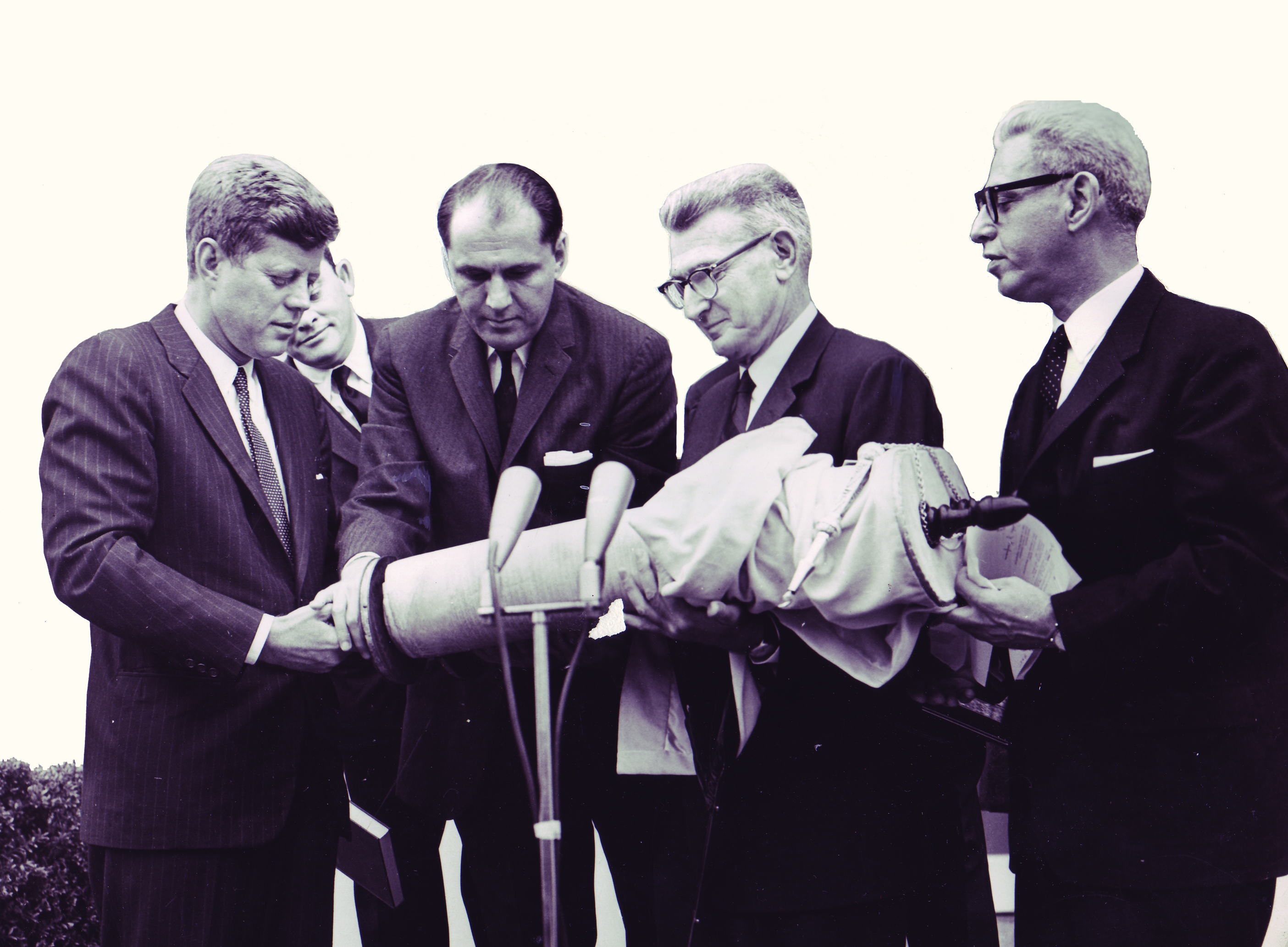 President Kennedy with Maurice Eisendrath & Torah