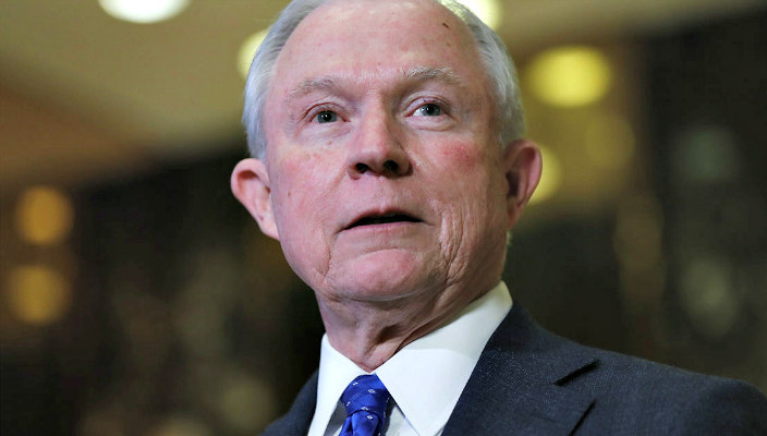 Senator Jeff Sessions looking off camera 