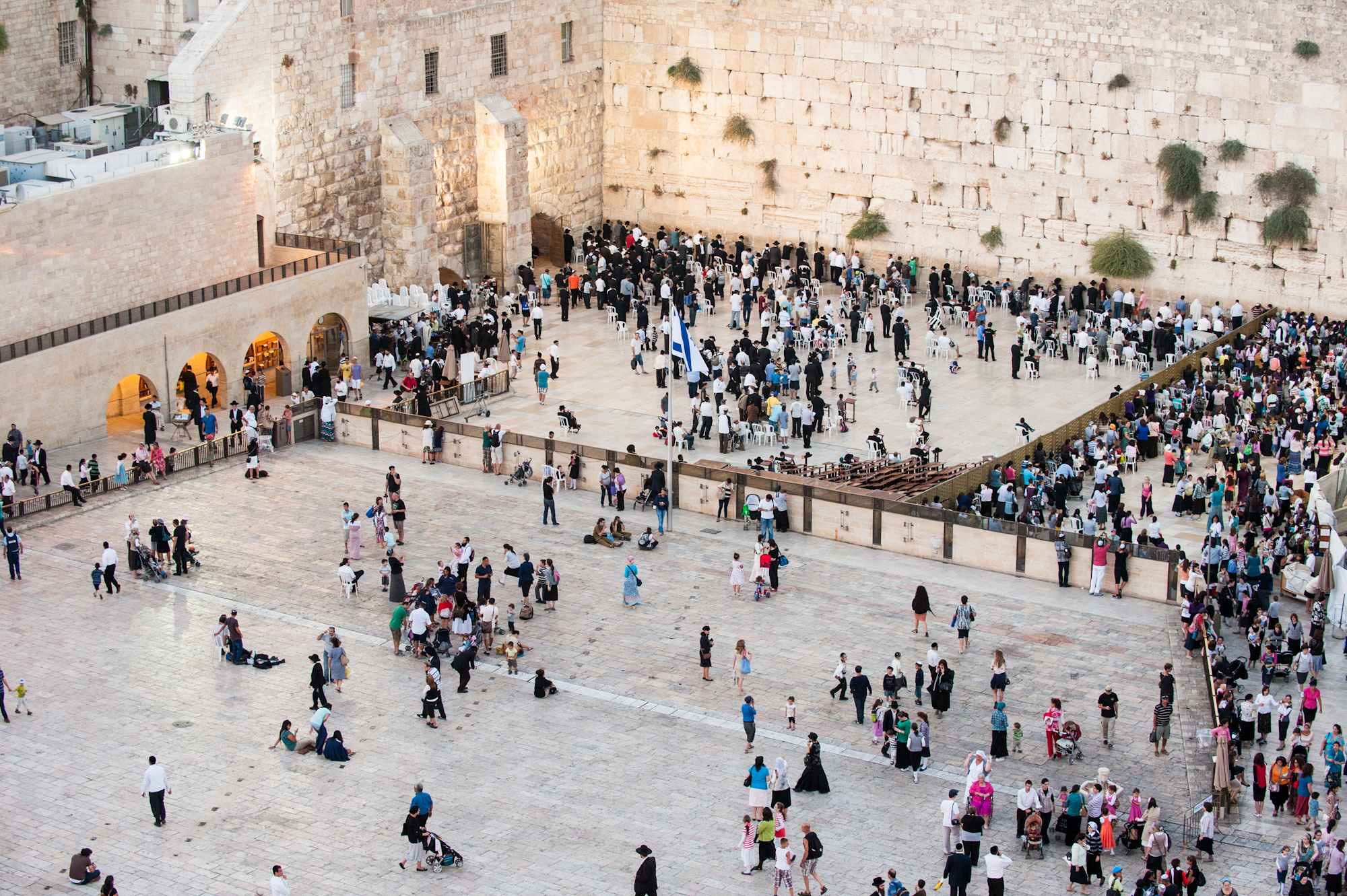 Worshipers at the Western Wall